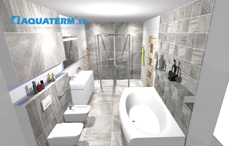 Kúpeľne pre dvoch - inšpirácie - 3D návrhy - AQUATERM 18