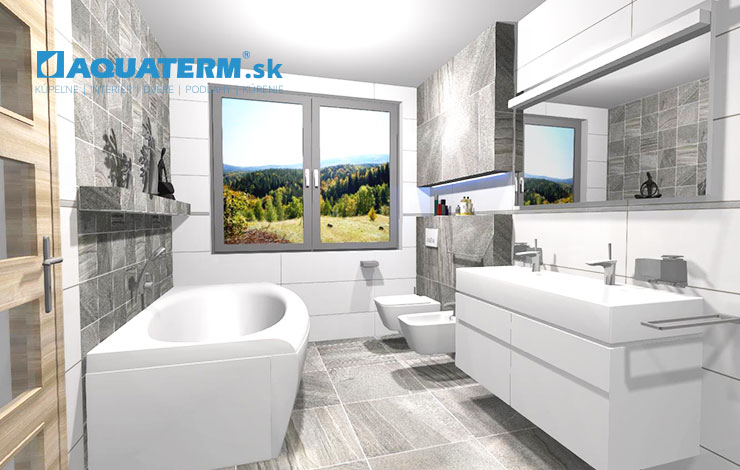 Kúpeľne pre dvoch - inšpirácie - 3D návrhy - AQUATERM 19