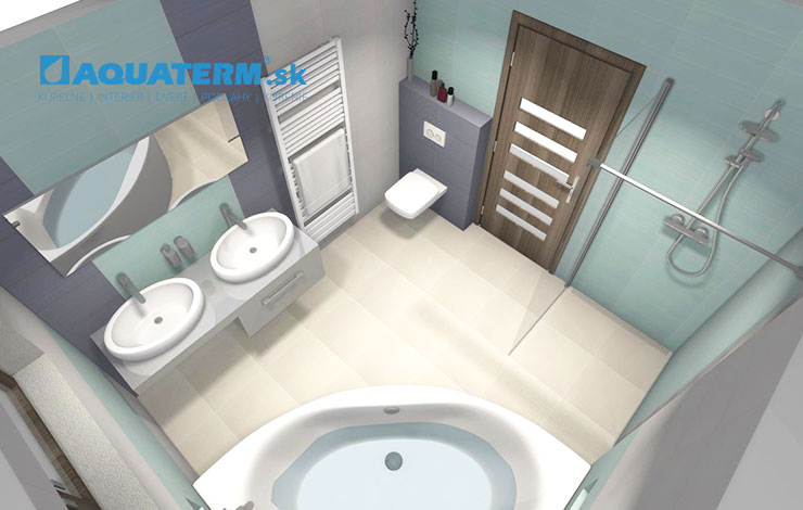 Kúpeľne pre dvoch - inšpirácie - 3D návrhy - AQUATERM 23