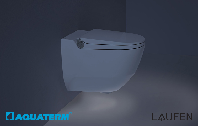 WC Laufen Cleanet Riva, WC s bidetovou tryskou, nočné LED svetlo, Aquaterm kúpeľne