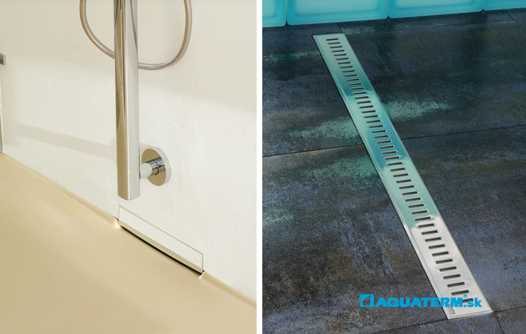 Podlahové žľaby - Sprchové vaničky - porovnanie, materiály, výhody - Aquaterm.sk