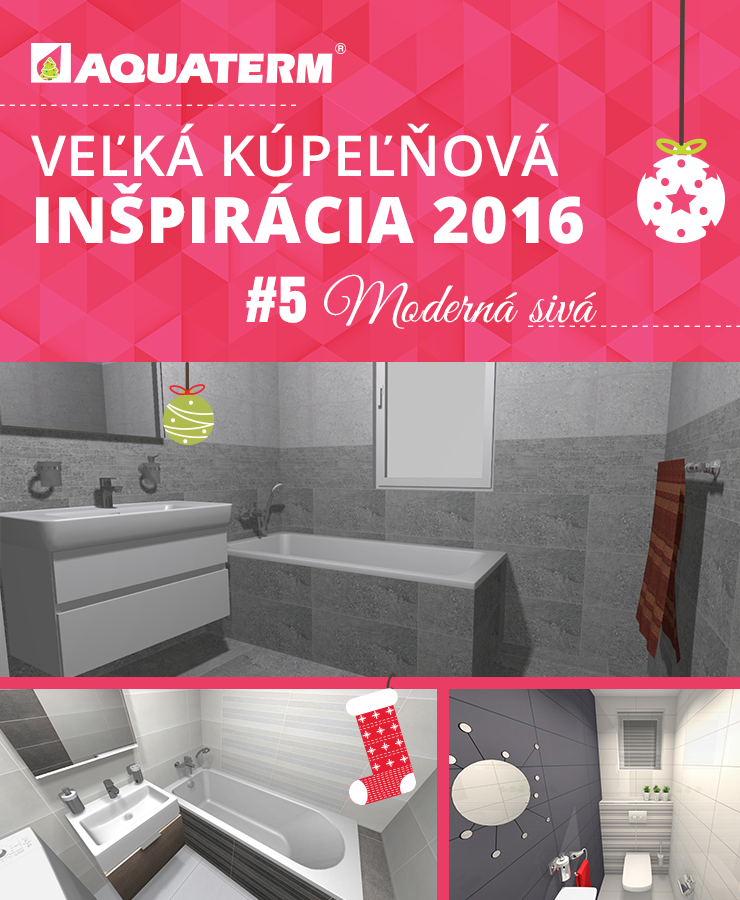 Veľká kúpeľňová inšpirácia 2016 - Moderná sivá