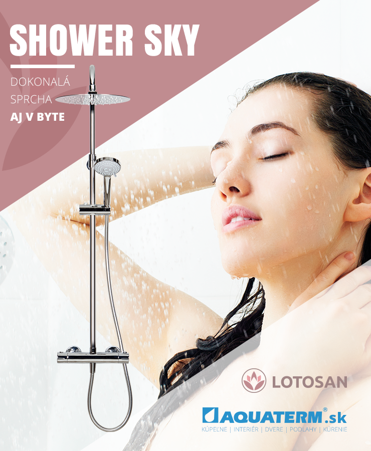 Shower Sky | LOTOSAN - Užívajte si dokonalú sprchu aj v byte
